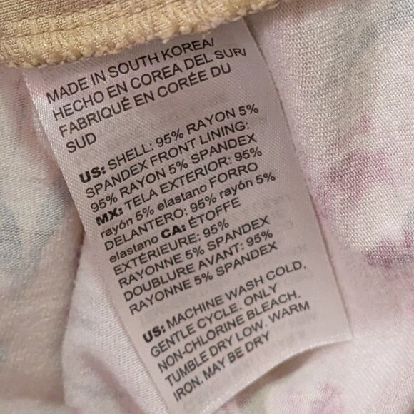 Chico's Beige Floral Short Sleeve Tee - Picture 8 of 8